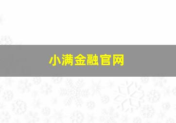 小满金融官网