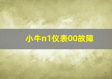 小牛n1仪表00故障