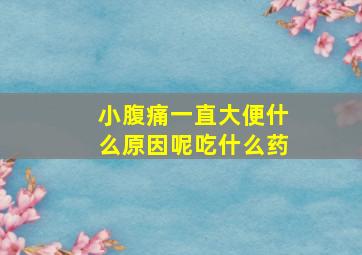 小腹痛一直大便什么原因呢吃什么药