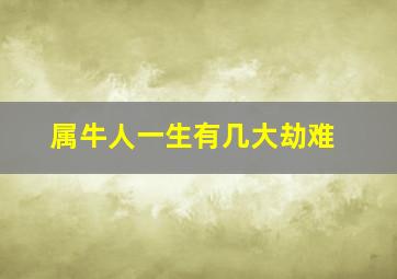 属牛人一生有几大劫难