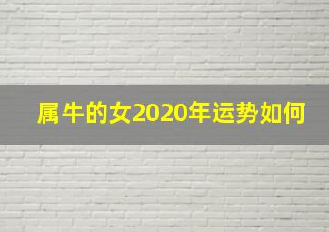 属牛的女2020年运势如何