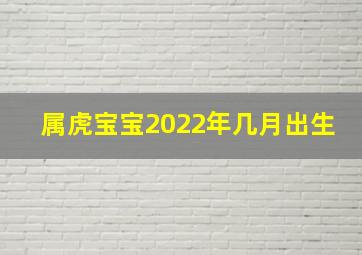 属虎宝宝2022年几月出生