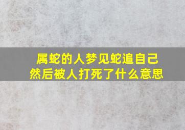 属蛇的人梦见蛇追自己然后被人打死了什么意思