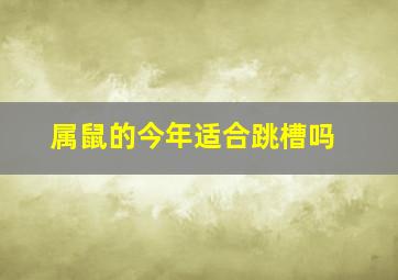 属鼠的今年适合跳槽吗