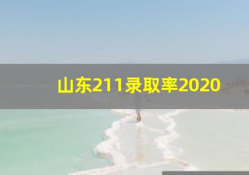 山东211录取率2020