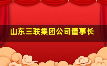 山东三联集团公司董事长