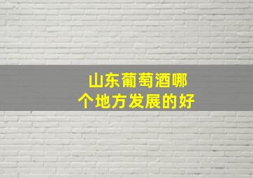 山东葡萄酒哪个地方发展的好