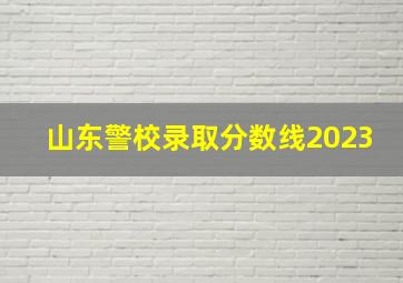 山东警校录取分数线2023