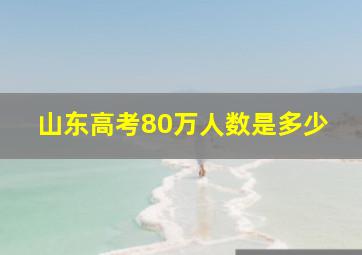 山东高考80万人数是多少