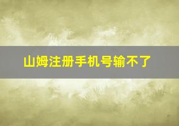 山姆注册手机号输不了