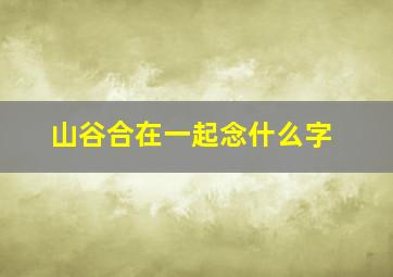 山谷合在一起念什么字