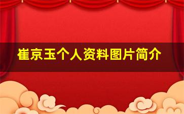 崔京玉个人资料图片简介