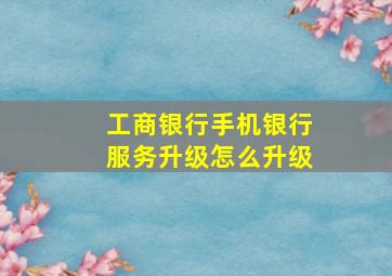 工商银行手机银行服务升级怎么升级