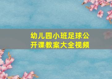 幼儿园小班足球公开课教案大全视频