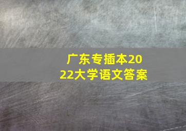 广东专插本2022大学语文答案