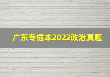 广东专插本2022政治真题