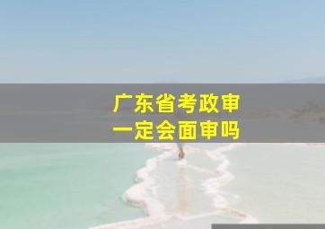 广东省考政审一定会面审吗