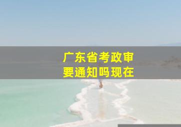 广东省考政审要通知吗现在