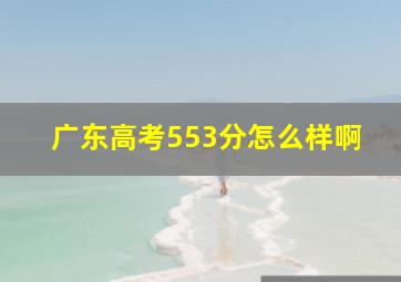 广东高考553分怎么样啊