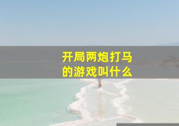 开局两炮打马的游戏叫什么