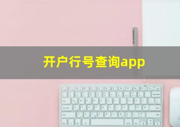 开户行号查询app