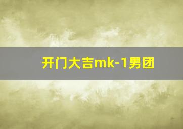 开门大吉mk-1男团