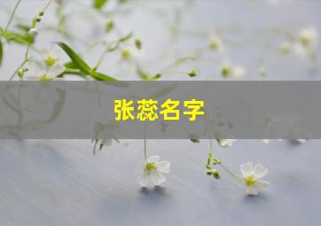 张蕊名字