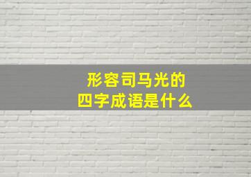 形容司马光的四字成语是什么