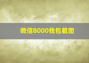 微信8000钱包截图