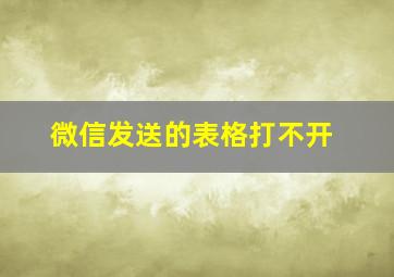 微信发送的表格打不开