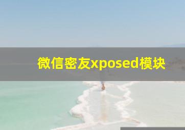 微信密友xposed模块