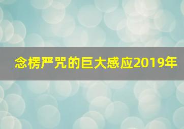 念楞严咒的巨大感应2019年