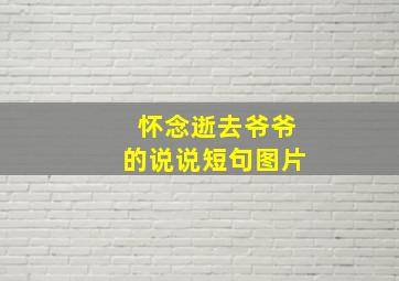 怀念逝去爷爷的说说短句图片