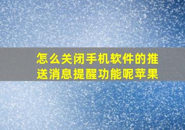 怎么关闭手机软件的推送消息提醒功能呢苹果