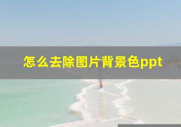 怎么去除图片背景色ppt