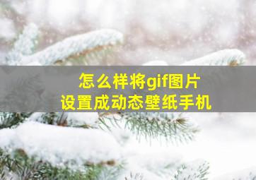 怎么样将gif图片设置成动态壁纸手机