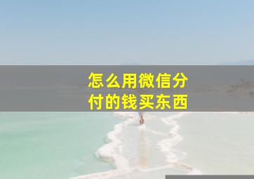 怎么用微信分付的钱买东西