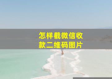 怎样截微信收款二维码图片