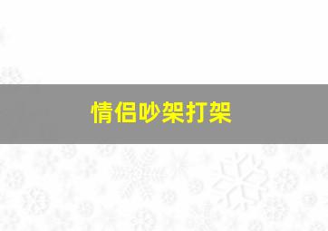 情侣吵架打架