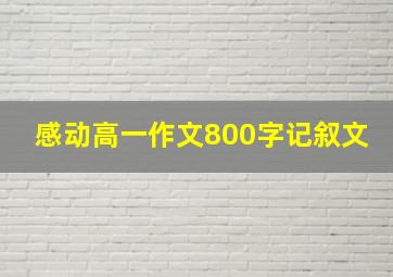 感动高一作文800字记叙文