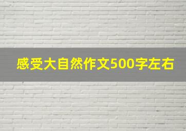 感受大自然作文500字左右