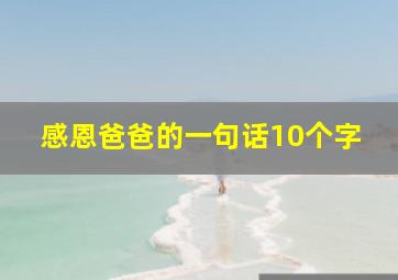 感恩爸爸的一句话10个字