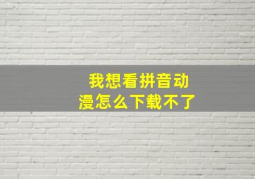 我想看拼音动漫怎么下载不了