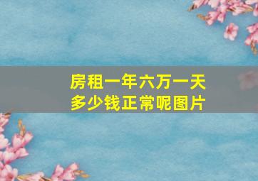 房租一年六万一天多少钱正常呢图片