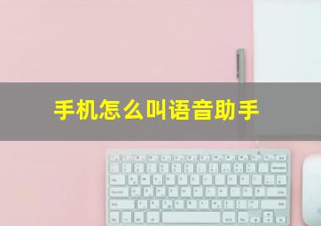 手机怎么叫语音助手