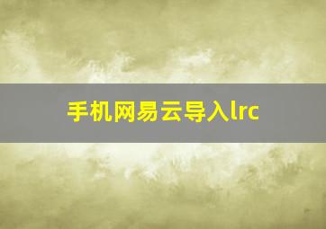 手机网易云导入lrc