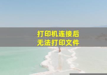 打印机连接后无法打印文件