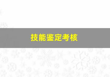 技能鉴定考核