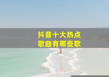 抖音十大热点歌曲有哪些歌