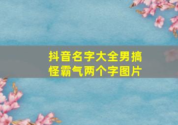 抖音名字大全男搞怪霸气两个字图片